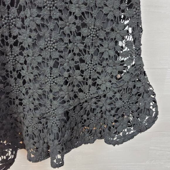 Joie Cotton Crochet Lace Dress Black XS - Picture 4 of 12